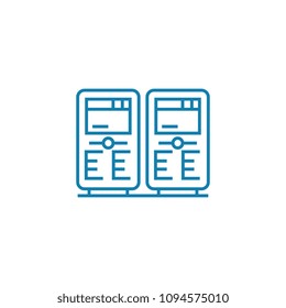 Chip elements linear icon concept. Chip elements line vector sign, symbol, illustration.