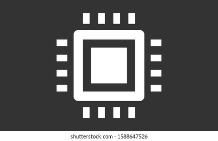 Chip. Flat vector web icon. Chip processor line vector icon. Chip of credit card icon. Chip vector icon flat design.