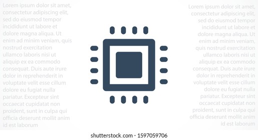Chip. Flat vector web icon. Chip processor line vector icon. Chip of credit card icon. Chip vector icon flat design.
