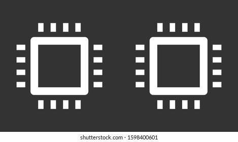 Chip. Flat vector web icon. Chip processor line vector icon. Chip of credit card icon. Chip vector icon flat design.