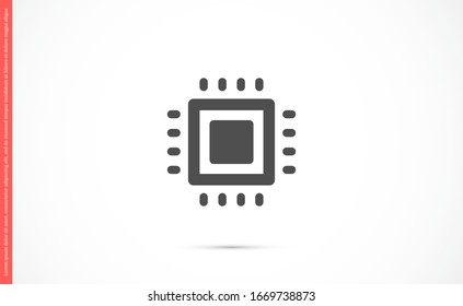 Chip. Flat vector web icon. Chip processor line vector icon. Chip of credit card icon. Chip vector icon flat design.