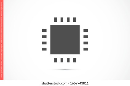 Chip. Flat vector web icon. Chip processor line vector icon. Chip of credit card icon. Chip vector icon flat design.