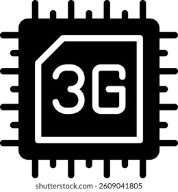 chip glyph icon illustration vector
