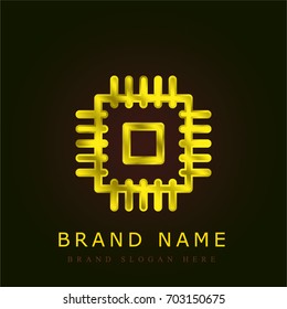 Chip golden metallic logo