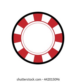 Chip icon. Casino and las vegas design. Vector graphic