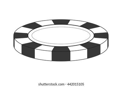 Chip icon. Casino and las vegas design. Vector graphic
