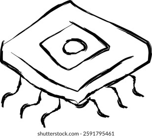 chip icon in Doodle style