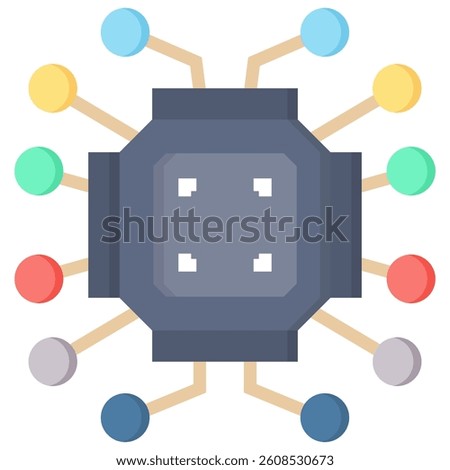 Chip Icon Element For Design