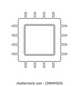 chip icon. Element of web for mobile concept and web apps icon. Outline, thin line icon for website design and development, app development