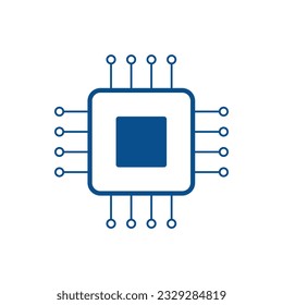 Chip icon flat vector illustration.