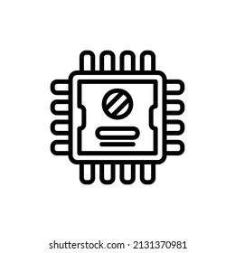  icono de chip, icono de esquema de gadget aislado en fondo gris claro, perfecto para sitio web, blog, logo, diseño gráfico, medios sociales, interfaz de usuario, aplicación móvil, ilustración de vector EPS 10
