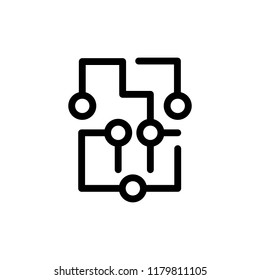 Chip icon isolated on white background. Chip icon for web site and app. Modern flat microchip symbol. Vector illustration, abstract concept