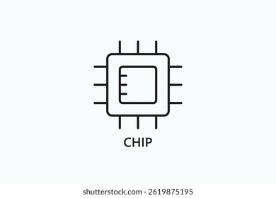 Chip Icon Or Logo Isolated Illustration