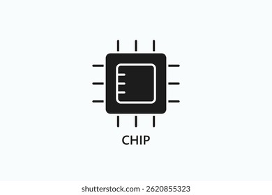 Chip Icon Or Logo Isolated Illustration