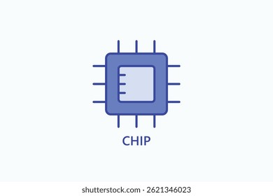 Chip Icon Or Logo Isolated Illustration