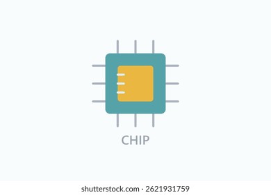 Chip Icon Or Logo Isolated Illustration