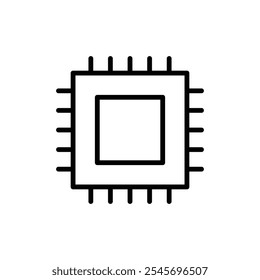 Chip-Symbol Logo-Zeichen setzen Vektorkontur