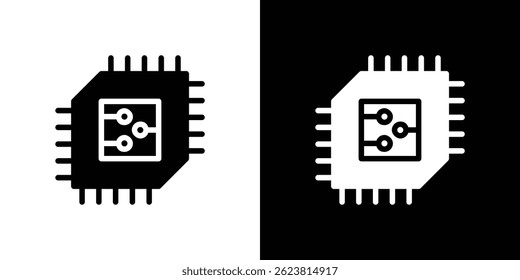 Chip icon for logo web mobile app UI design.