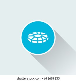 chip icon with long shadow