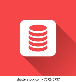 chip icon with long shadow