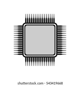 Chip icon, microchip icon. 