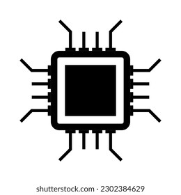 Chip icon. Modern chip pictogram. Trendy symbol for mobile apps and website design. Vector illustration isolated on white background.
