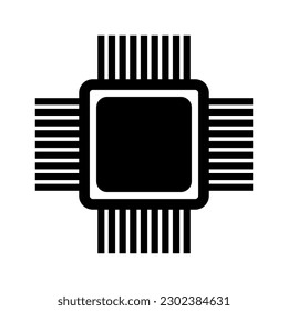 Chip icon. Modern chip pictogram. Trendy symbol for mobile apps and website design. Vector illustration isolated on white background.