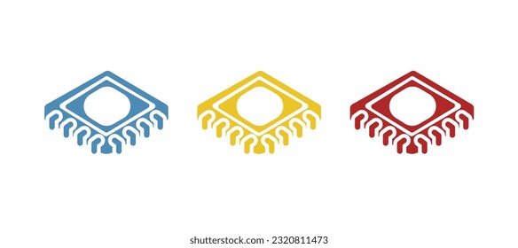 chip icon on a white background, vector illustration