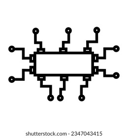 Chip-Symbol auf weißem Hintergrund