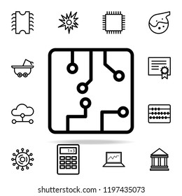 chip icon. Science icons universal set for web and mobile