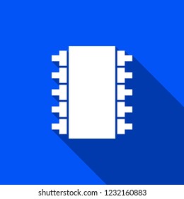 Chip icon with shadow , sign design