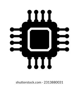 Icono de Chip. inicio de sesión para concepto móvil y diseño web. ilustración vectorial