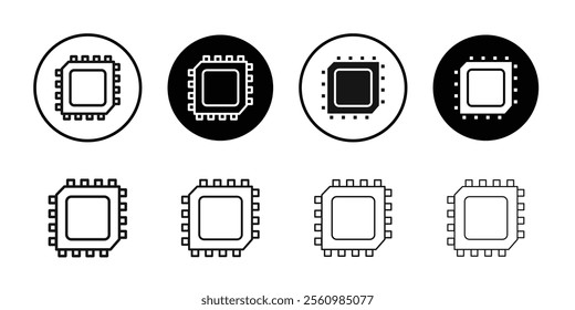 Chip icon Symbol mark in filled style