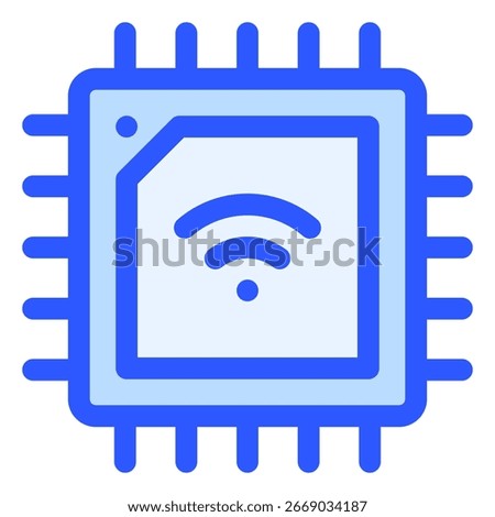 Chip icon symbol. Vector illustration.