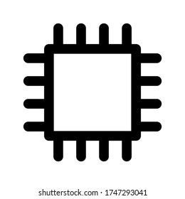 chip icon symbol vector on white background