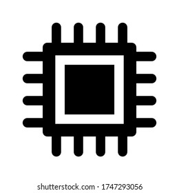 chip icon symbol vector on white background