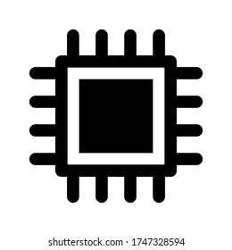 chip icon symbol vector on white background