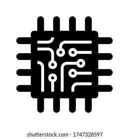 chip icon symbol vector on white background