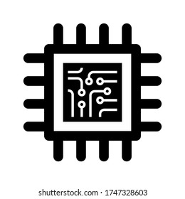 chip icon symbol vector on white background
