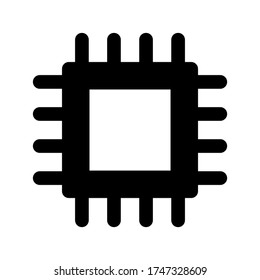 chip icon symbol vector on white background