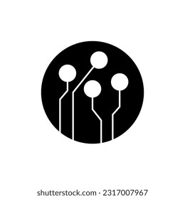 Chip Icon. Transistor, Microchip Symbol.