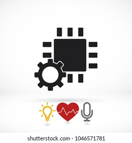 Chip Icon Vector 