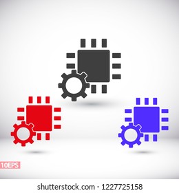 Chip Icon Vector 