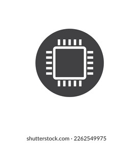 plantilla de elemento de diseño de vectores de iconos de chip