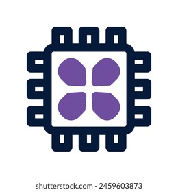 chip icon. vector dual tone icon for your website, mobile, presentation, and logo design.