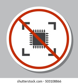 Chip Icon Vector flat design style