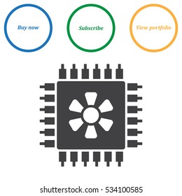 Chip Icon Vector flat design style