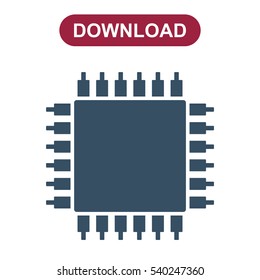 Chip Icon Vector flat design style