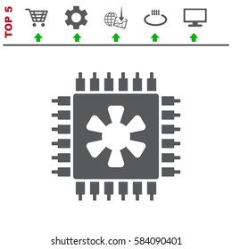 Chip Icon Vector flat design style