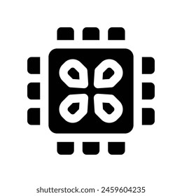 chip icon. vector glyph icon for your website, mobile, presentation, and logo design.
